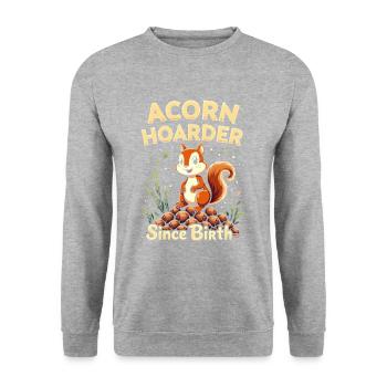 Squirrel Watching Enthusiast Wildlife - Unisex Sweatshirt - salt & pepper - Front - Alina (178cm) & Michal (187cm)