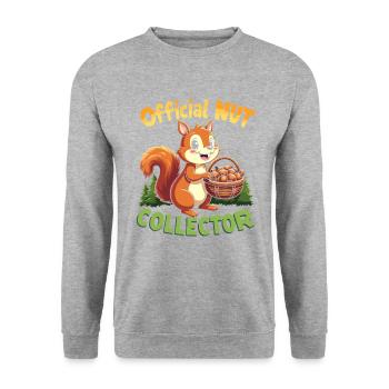 Squirrel Watching Enthusiast Wildlife - Unisex Sweatshirt - salt & pepper - Front - Alina (178cm) & Michal (187cm)