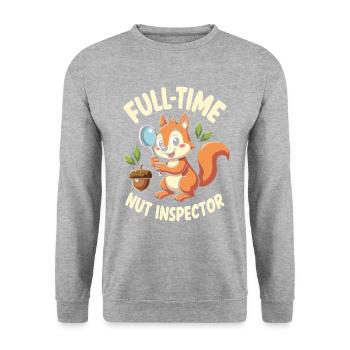 Squirrel Watching Enthusiast Wildlife - Unisex Sweatshirt - salt & pepper - Front - Alina (178cm) & Michal (187cm)