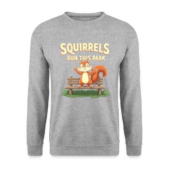 Squirrel Watching Enthusiast Wildlife - Unisex Sweatshirt - salt & pepper - Front - Alina (178cm) & Michal (187cm)