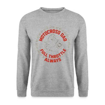 Motocross Dad Dirt Bike Cadeau Motocross Dads - Sweat-shirt Unisexe - gris chiné - Devant - Alina (178cm) & Michal (187cm)