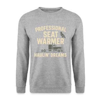 Trucker Trucking Gift Truck Trucker - Unisex Pullover - Weißgrau meliert - Vorne - Alina (178cm) & Michal (187cm)