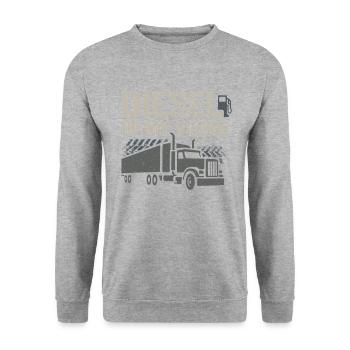 Trucker Trucking Gift Truck Trucker - Unisex Pullover - Weißgrau meliert - Vorne - Alina (178cm) & Michal (187cm)