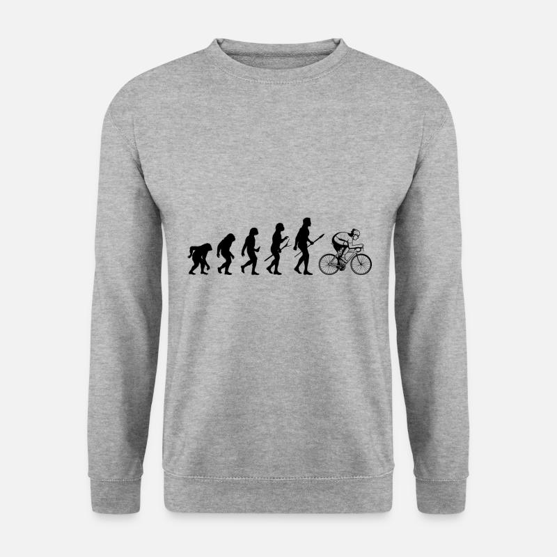 fahrrad evolution - Unisex Pullover - Weißgrau meliert