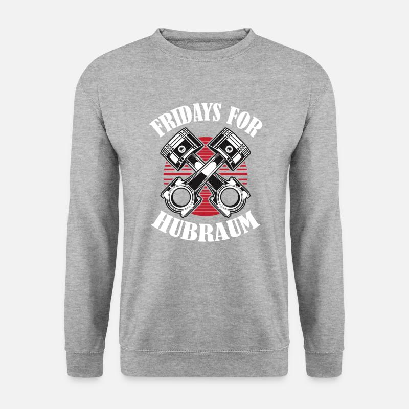 Fridays for Hubraum - Anti Fridays for future - Unisex Pullover - Weißgrau meliert