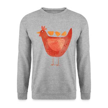 Hen and Chicks - Unisex Sweatshirt - salt & pepper - Front - Alina (178cm) & Michal (187cm)