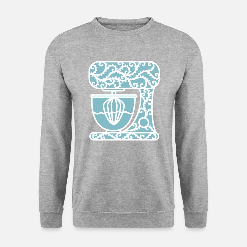 Vintage Küchenmaschine - Unisex Pullover - Weißgrau meliert