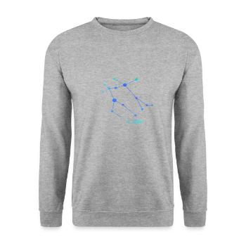 Zodiac sign Gemini, Gemini - Unisex Sweatshirt - salt & pepper - Front - Alina (178cm) & Michal (187cm)