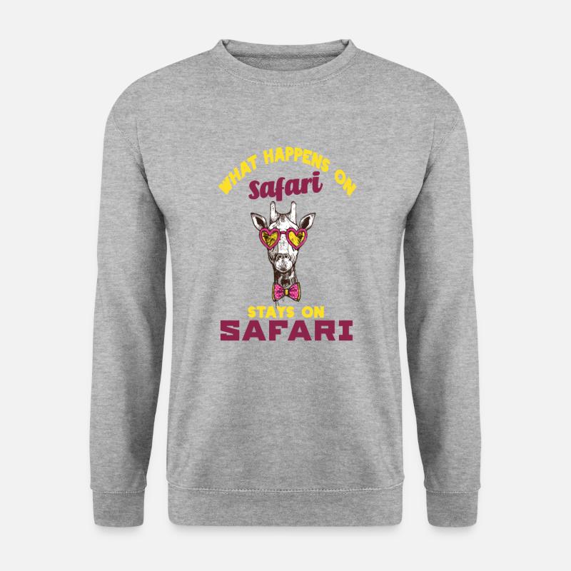 Safari - Unisex Pullover - Weißgrau meliert