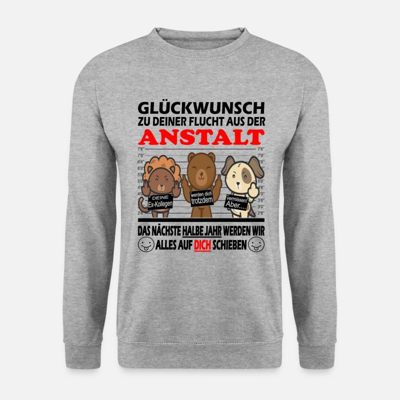 Abschiedsgeschenk Kollege - Jobwechsel - Unisex Pullover - Weißgrau meliert