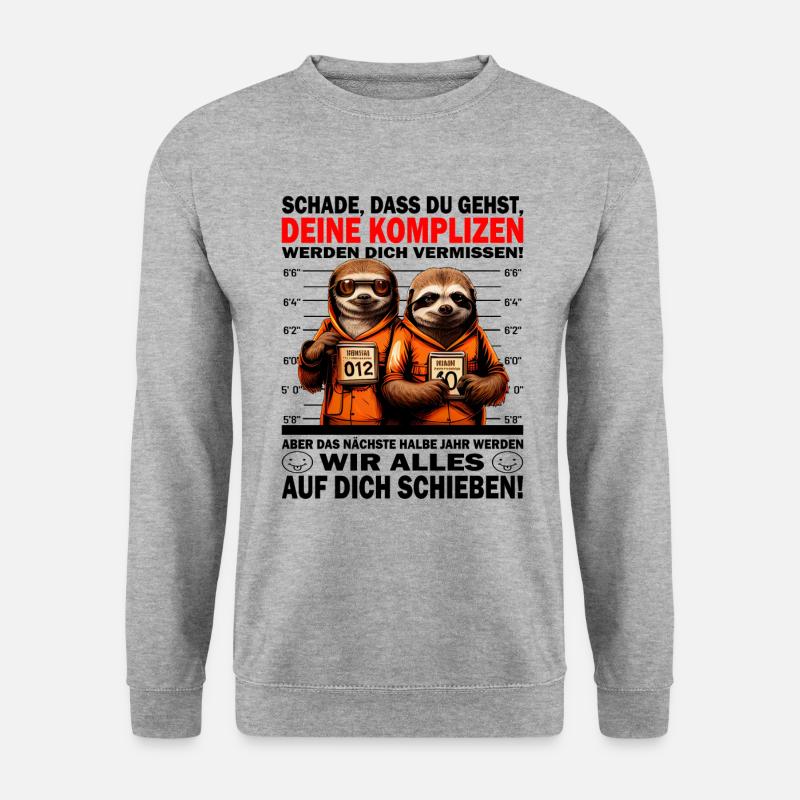 Werden dich vermissen - Jobwechsel - Unisex Pullover - Weißgrau meliert