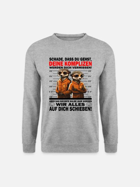 Glückwunsch zur Flucht aus der Anstalt Jobwechsel - Unisex Pullover - Weißgrau meliert