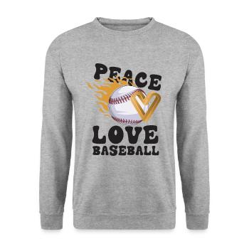 Les filles de la paix aiment le baseball - Sweat-shirt Unisexe - gris chiné - Devant - Alina (178cm) & Michal (187cm)