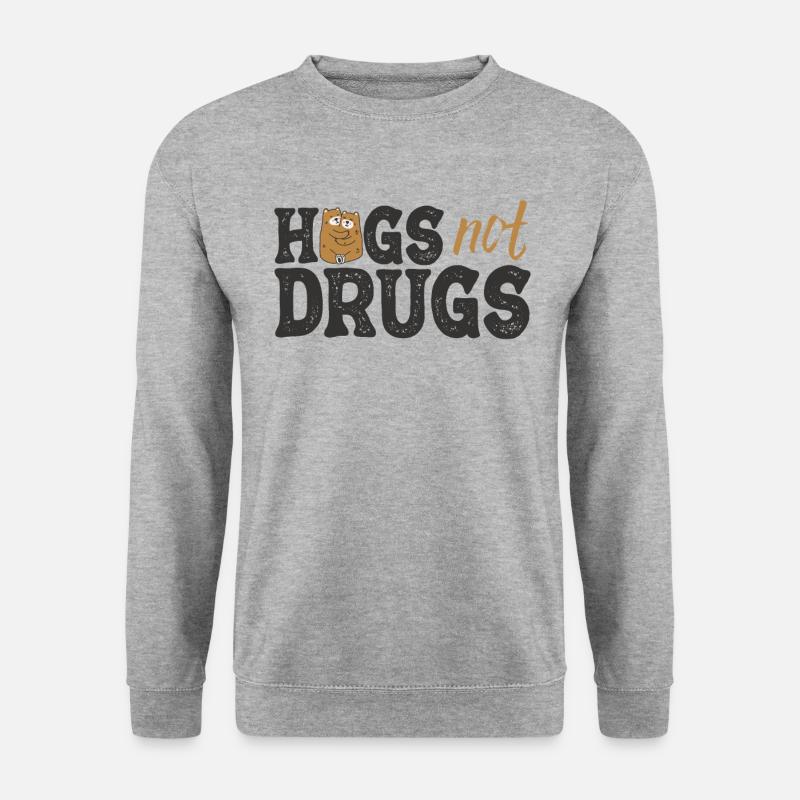 Umarmungen Statt Drogen - Unisex Pullover - Weißgrau meliert