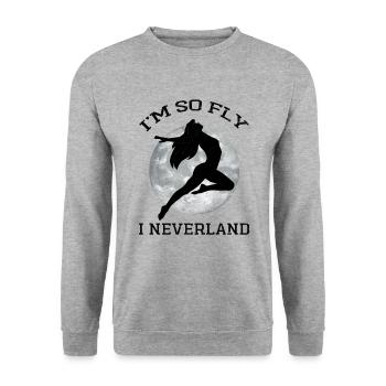 Lustig Lustig Cool Fairy Aussprachen - Unisex Pullover - Weißgrau meliert - Vorne - Alina (178cm) & Michal (187cm)