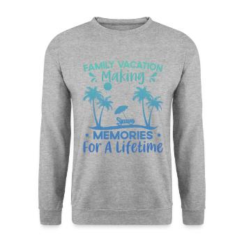 Vacances d’été en famille Créer des souvenirs - Sweat-shirt Unisexe - gris chiné - Devant - Alina (178cm) & Michal (187cm)