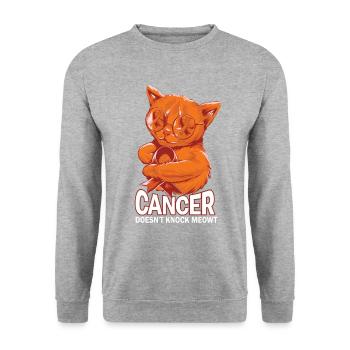 Cancer doesn't hit kidney cancer - Unisex Sweatshirt - salt & pepper - Front - Alina (178cm) & Michal (187cm)