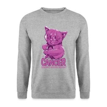 Le cancer vainc le cancer du testicule - Sweat-shirt Unisexe - gris chiné - Devant - Alina (178cm) & Michal (187cm)