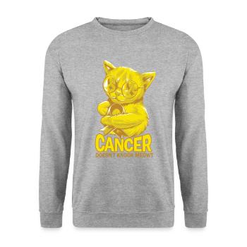 Le cancer ne vainc pas le cancer de la vessie - Sweat-shirt Unisexe - gris chiné - Devant - Alina (178cm) & Michal (187cm)