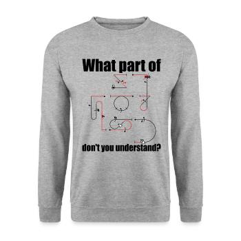 Which part of the Aresti aerobatic maneuvers - Unisex Sweatshirt - salt & pepper - Front - Alina (178cm) & Michal (187cm)