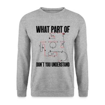 Which part of the Aresti aerobatic maneuvers - Unisex Sweatshirt - salt & pepper - Front - Alina (178cm) & Michal (187cm)