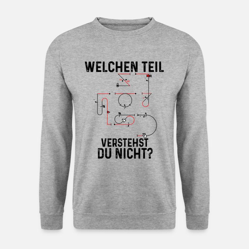 Kunstflug Aresti Figuren Rc Pilot - Unisex Pullover - Weißgrau meliert