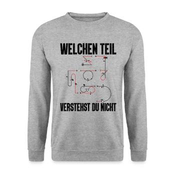 Kunstflug Aresti Figuren Rc Pilot - Unisex Pullover - Weißgrau meliert - Vorne - Alina (178cm) & Michal (187cm)