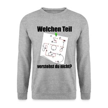 Kunstflug Aresti Figuren Rc Pilot - Unisex Pullover - Weißgrau meliert - Vorne - Alina (178cm) & Michal (187cm)