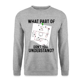 Verstehst Du Nicht Kunstflug Aresti Figuren - Unisex Pullover - Weißgrau meliert - Vorne - Alina (178cm) & Michal (187cm)