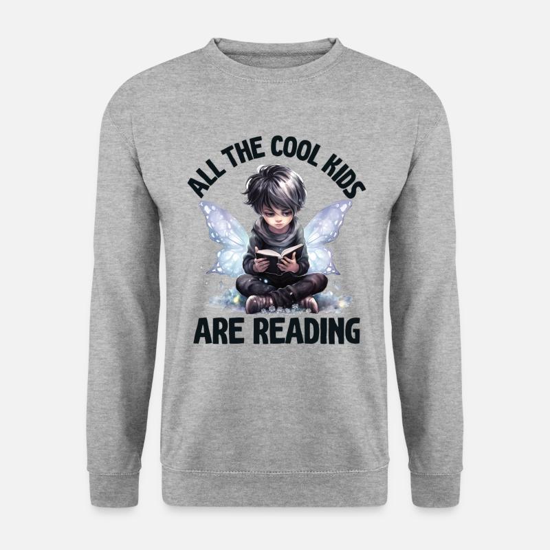 Alle Coolen Kids Lesen Lehrer - Unisex Pullover - Weißgrau meliert
