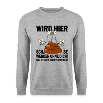Félicitations pour l’évasion, vous allez nous manquer - Sweat-shirt Unisexe - gris chiné - Devant - Alina (178cm) & Michal (187cm)