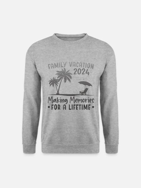 Sommerurlaub Mit Der Familie Erinnerungen Schaffen - Unisex Pullover - Weißgrau meliert