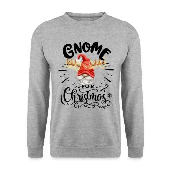Noël Gnomies Gnome pour Noël Weihnachten - Sweat-shirt Unisexe - gris chiné - Devant - Alina (178cm) & Michal (187cm)