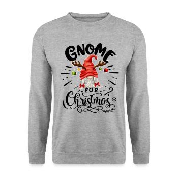 Gnomies de Noël Gnome pour Noël Weihnachten - Sweat-shirt Unisexe - gris chiné - Devant - Alina (178cm) & Michal (187cm)