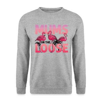 Moms on the Loose Girls Voyage de réunion - Sweat-shirt Unisexe - gris chiné - Devant - Alina (178cm) & Michal (187cm)