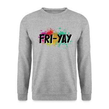 Fri Yay Enseignants Ambiance du week-end de l’école - Sweat-shirt Unisexe - gris chiné - Devant - Alina (178cm) & Michal (187cm)