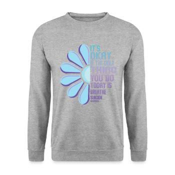 Mental Health Warrior Purple and Turquoise - Unisex Sweatshirt - salt & pepper - Front - Alina (178cm) & Michal (187cm)