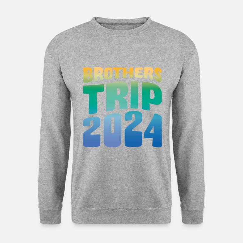 Brothers Trip 2024 - Unisex Pullover - Weißgrau meliert