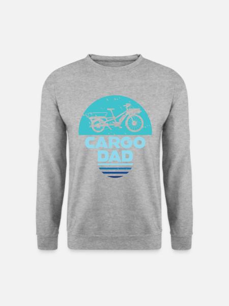 Cargo Dad Lastenrad Cargobike - Unisex Pullover - Weißgrau meliert