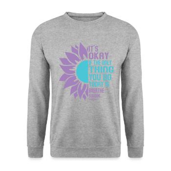 Sensibilisation à la prévention du suicide - Sweat-shirt Unisexe - gris chiné - Devant - Alina (178cm) & Michal (187cm)