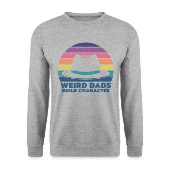 Pères étranges Forme Caractère Père drôle - Sweat-shirt Unisexe - gris chiné - Devant - Alina (178cm) & Michal (187cm)