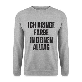 J’amène le peintre peintre papa vernisher - Sweat-shirt Unisexe - gris chiné - Devant - Alina (178cm) & Michal (187cm)