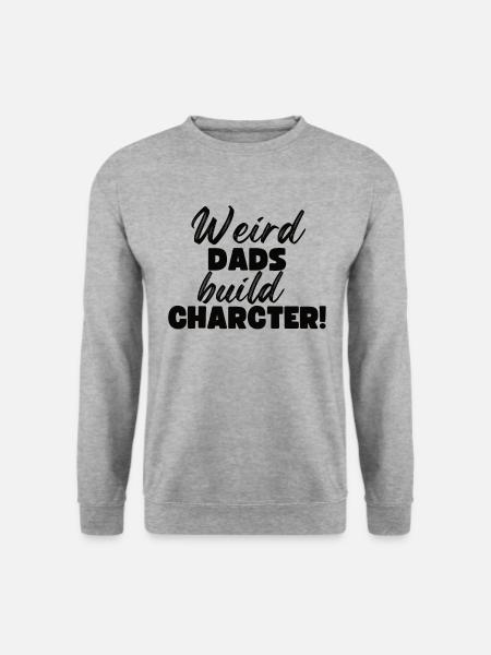 Seltsame Väter Bilden Charakter Lustiges Vater - Unisex Pullover - Weißgrau meliert