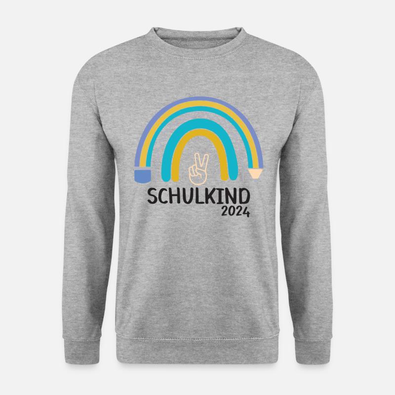 Schulanfang Erster Schultag Schulkind 2024 - Unisex Pullover - Weißgrau meliert