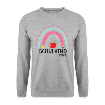 Start of school enrollment school child 2024 - Unisex Sweatshirt - salt & pepper - Front - Alina (178cm) & Michal (187cm)