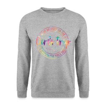 Que se passe-t-il lors du voyage entre filles - Sweat-shirt Unisexe - gris chiné - Devant - Alina (178cm) & Michal (187cm)