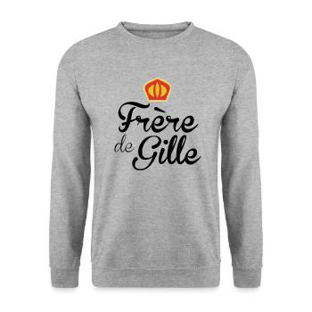 Frère de Gille - Carnaval - Sweat-shirt Unisexe - gris chiné - Devant - Alina (178cm) & Michal (187cm)