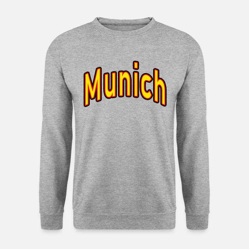 münchen munich - Unisex Pullover - Weißgrau meliert