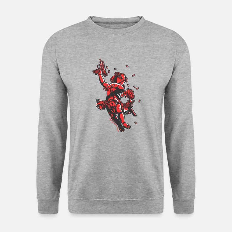 Amors Arme - Unisex Pullover - Weißgrau meliert