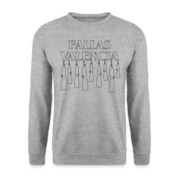 Fallas Valencia - Unisex Sweatshirt - salt & pepper - Front - Alina (178cm) & Michal (187cm)